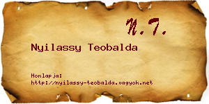 Nyilassy Teobalda névjegykártya